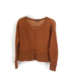 Eileen Fisher Chunky Knit Pullover Sweater M rust